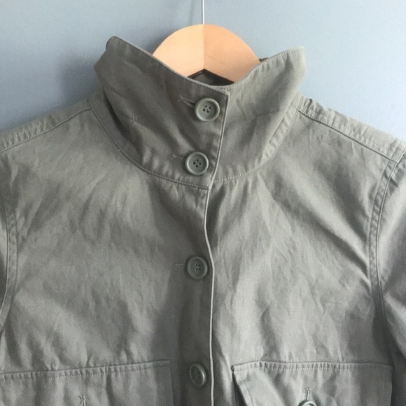 A loves A Army Green Button Down Oversized Cotton Jacket $159 Retail - Picture 8 of 11